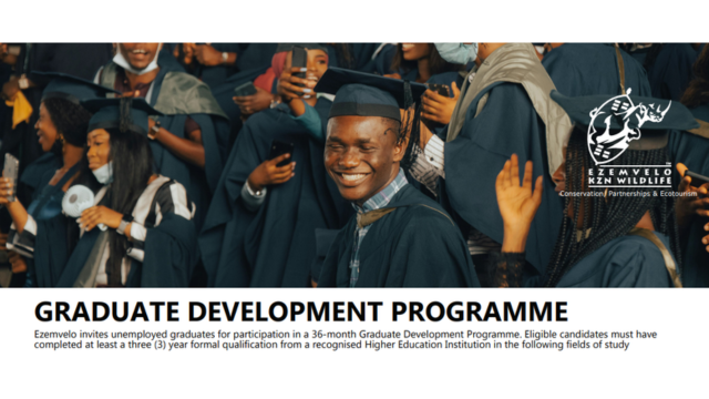 Ezemvelo KZN Wildlife Graduate Internships 2026