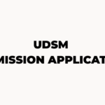 UDSM Online Admission Application Form 2026-27