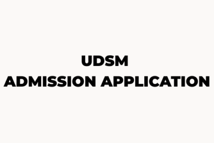UDSM Online Admission Application Form 2026-27